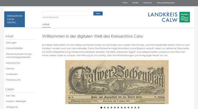 Kreisarchiv Calw Digital